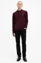 AllSaints sweter wełniany MODE MERINO czerwony M085KB