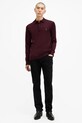 AllSaints sweter wełniany MODE MERINO bordowy M085KB