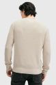 AllSaints sweter z domieszką wełny ASPEN CREW beżowy M089KB