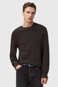 AllSaints sweter z domieszką wełny ASPEN CREW okrągły brązowy M089KB
