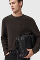 AllSaints sweter z domieszką wełny ASPEN CREW brązowy M089KB