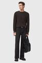 AllSaints sweter z domieszką wełny ASPEN CREW M089KB brązowy
