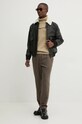 Karl Lagerfeld Jeans pulover de lana 246D2000 bej AW24