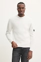 C.P. Company gyapjúkeverék pulóver gyapjú szállal fehér 17CMKN212A006170A