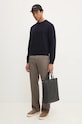 Nanushka sweter wełniany STONO NM24PFSW00357 granatowy AW24