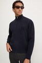 Шерстяной кардиган Nanushka POVAL тёмно-синий NM24PFSW00457