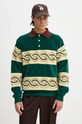 Drôle de Monsieur bluza Le Polo Sweat TressE imprimeu verde E.PL133.CO171.DGN