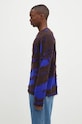 A-COLD-WALL* sweter wełniany Frontage Knit Crewneck ACWMK169 fioletowy AW24