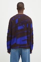 Odzież A-COLD-WALL* sweter wełniany Frontage Knit Crewneck ACWMK169 fioletowy