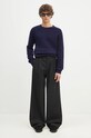 Vlněný svetr Norse Projects Birnir Brushed Lambswool N45.0520.7004 námořnická modř