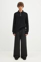 Вовняний светр Norse Projects Rasmus Relaxed Brushed Polo N45.0614.9999 чорний