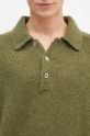 Μάλλινο πουλόβερ Norse Projects Rasmus Relaxed Brushed Polo πράσινο N45.0614.8098