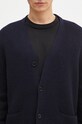 Шерстяной кардиган Norse Projects Loki Wool Cotton Rib тёмно-синий N45.0618.7004