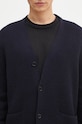 Вовняний кардиган Norse Projects Loki Wool Cotton Rib темно-синій N45.0618.7004