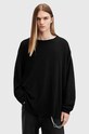 AllSaints sweter bawełniany SEARS LS CREW bawełna czarny M003JB