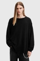 AllSaints sweter bawełniany SEARS LS CREW bawełna czarny M003JB