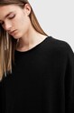 AllSaints sweter bawełniany SEARS LS CREW M003JB czarny SS25