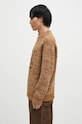 Drôle de Monsieur maglione in lana La Maille D tressE E.PO154.WO018.BN marrone AW24