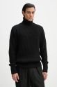 G-Star Raw sweter wełniany wełna czarny D23732.D447