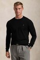 Vuneni pulover Polo Ralph Lauren Merino Wool Planet friendly crna 710946143004