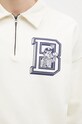 Billionaire Boys Club hanorac de bumbac College Quarter Zip bej B24343