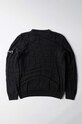 by Parra cotton jumper Your Boring Abstract Village Knitted Pullover 52330 black AW24