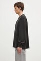 Хлопковая кофта Filson Waffle Knit Thermal Crew FMTEE0012 чёрный AW24