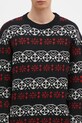 Вълнен пуловер Needles Crew Neck Sweater черен PU317