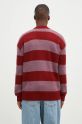 Oblečení Kardigan No Problemo Striped Mohair Oversized Cardigan NP20025.02 burgundské