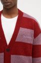 No Problemo cardigan Striped Mohair Oversized Cardigan maroon NP20025.02