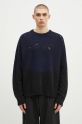 032C woolen jumper ''Lazer Selfie'' Sweater round neck navy F24.URK.1512.050