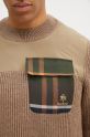 Baracuta woolen jumper Barbour x Baracut Miller Knit beige BRMAG0191