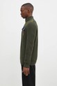Baracuta pulover de lana Barbour x Baracut Miller Half Zip Knit BRMAG0192 verde AW24