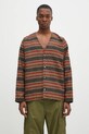 Svetr s příměsí vlny Needles Cardigan Jacket vzorovaný zelená PU125