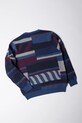 by Parra wool blend jumper Patched Your Work Knitted Pullover 52420 blue AW24