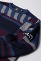 by Parra wool blend jumper Patched Your Work Knitted Pullover blue 52420