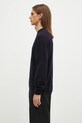 Vlněný svetr Maison Kitsuné Bold Fox Head Patch NM00805KT1006 námořnická modř AW24