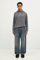 Maison Kitsuné woolen jumper Bold Fox Head Patch LM00807KT1093 gray