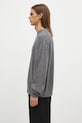 Maison Kitsuné woolen jumper Bold Fox Head Patch LM00818KT1093 gray AW24