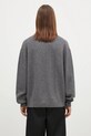 Clothing Maison Kitsuné woolen jumper Bold Fox Head Patch LM00818KT1093 gray