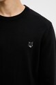 Vlněný svetr Maison Kitsuné Bold Fox Head Patch černá MM00815KT1036