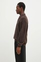 thisisneverthat jumper SCT-Logo Shaggy Knit Polo TN243KKNPK08 brown AW24
