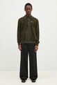 thisisneverthat sweter SCT-Logo Shaggy Knit Polo TN243KKNPK08 zielony