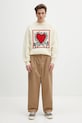 Wacko Maria woolen jumper x Keith Haring KH.WM.KN01 beige
