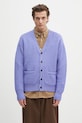 Îmbrăcăminte Wacko Maria cardigan din lână x Keith Haring KH.WM.KN04 violet
