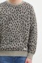 Wacko Maria woolen jumper Leopard Mohair gray 24FW.WMK.KN11