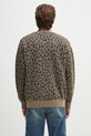 Одежда Шерстяной кардиган Wacko Maria Leopard Mohair 24FW.WMK.KN12 коричневый
