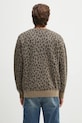 Одяг Вовняний кардиган Wacko Maria Leopard Mohair 24FW.WMK.KN12 коричневий