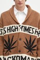 Vuneni kardigan Wacko Maria Hightimes smeđa HIGHTIMES.WM.KN04