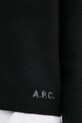 Вовняний кардиган A.P.C. cardigan mila WVBDK.F22301 чорний